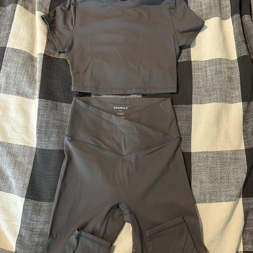 Adanola Charcoal Activewear Ensemble